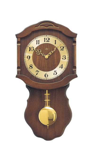 Pendule murale à balancier à quartz en chêne matière : Chêne