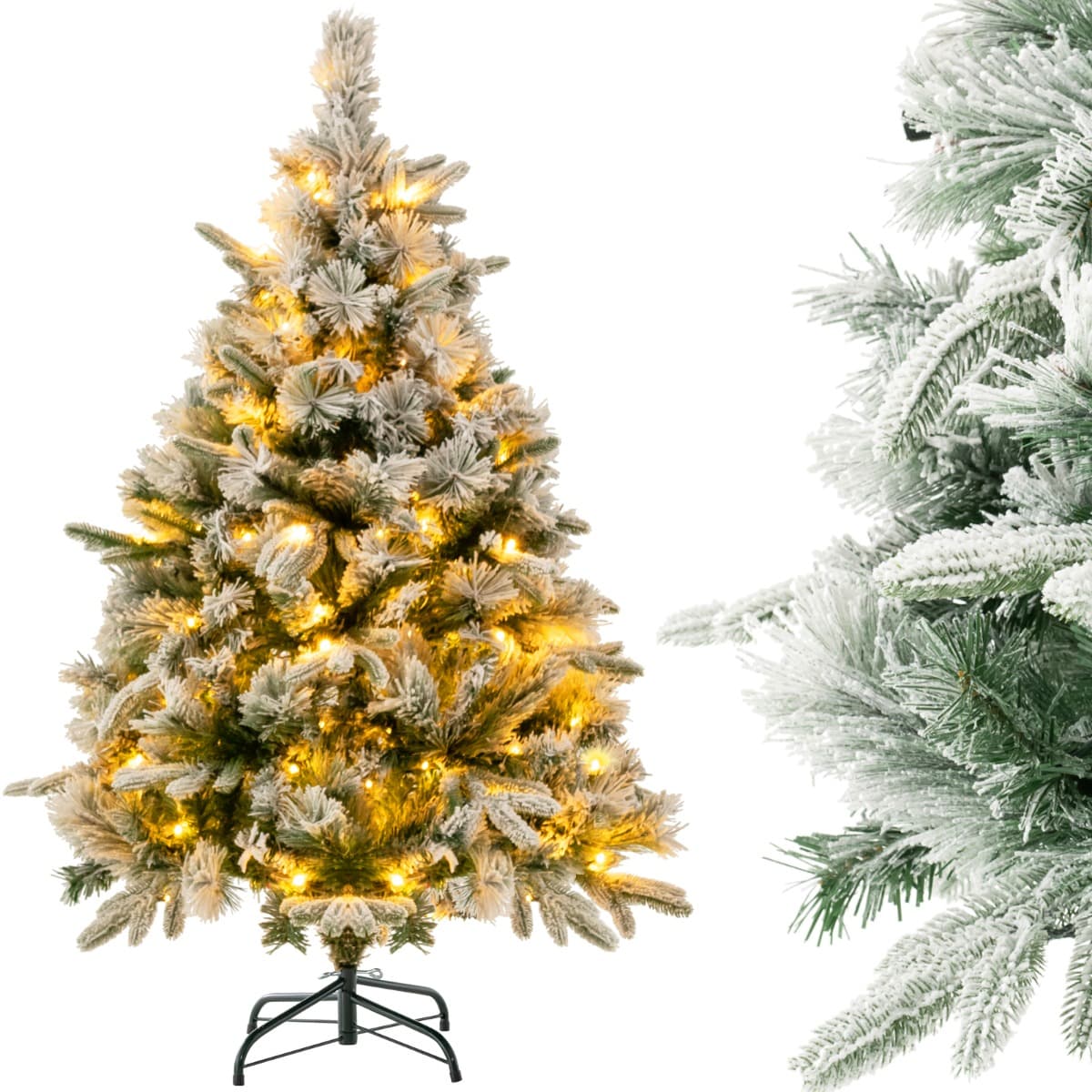 CostwaySapin de Noël Artificiel de 136cm avec 150 Lumières LED