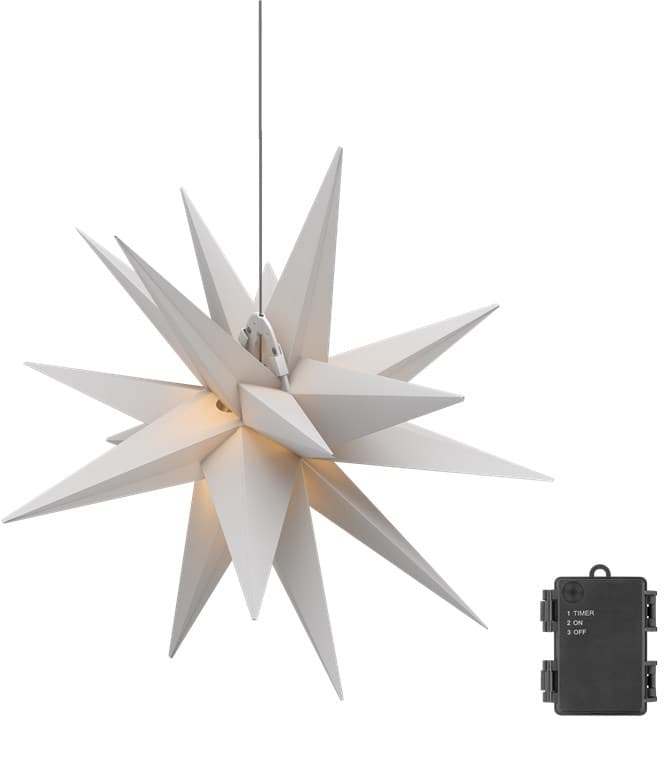 Étoile de Noël Goobay LED 3D, Ø 56 cm, à piles