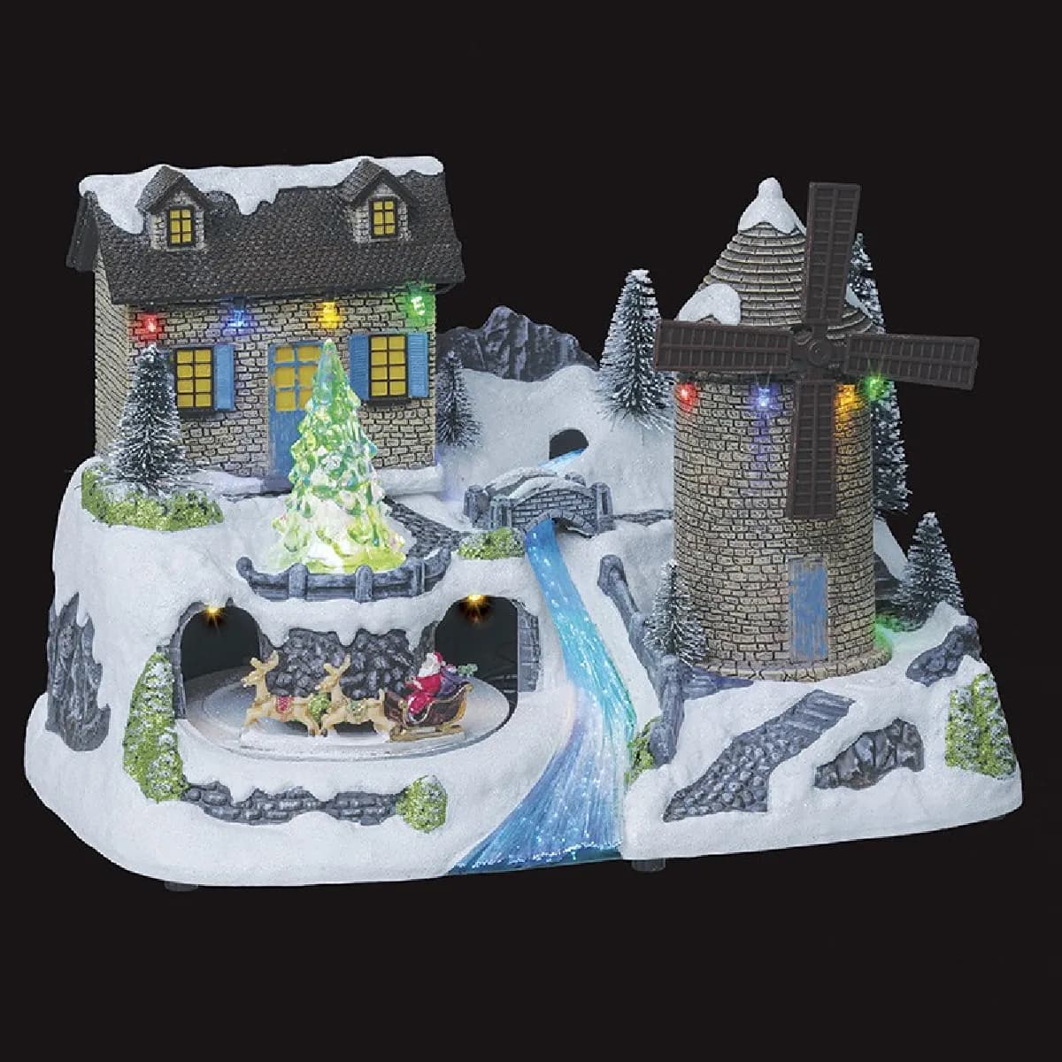 Feeric Christmas Village de Noël Moulin