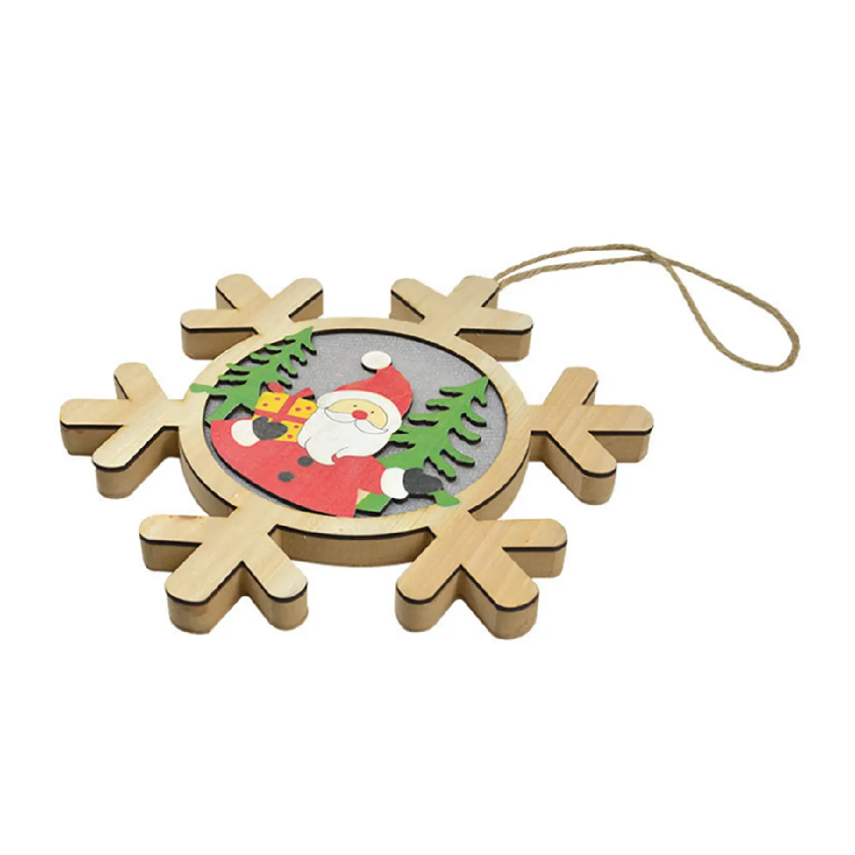 Porte de Noël suspendue bois