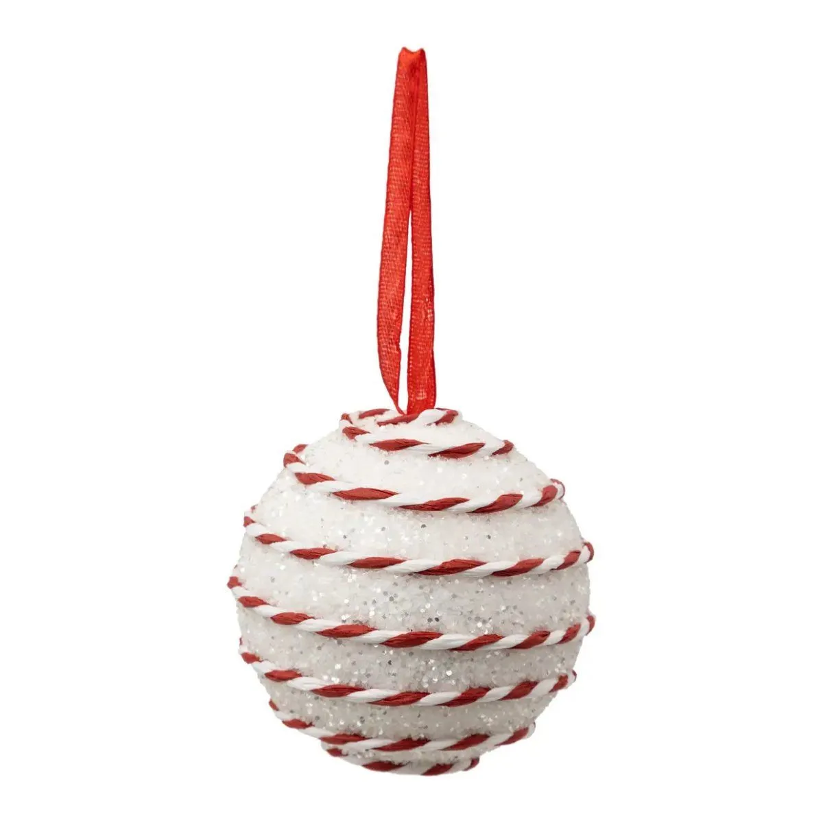 Atmosphera Boule de Noël à suspendre - Blanc
