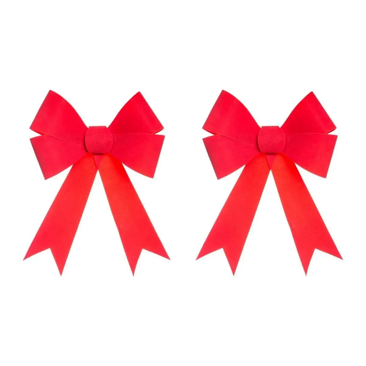 Lot de 2 Nœuds Déco Soir de Noël 17cm Rouge