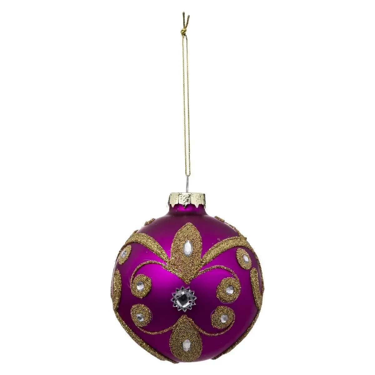 Atmosphera Boule de Noël verre - Rose