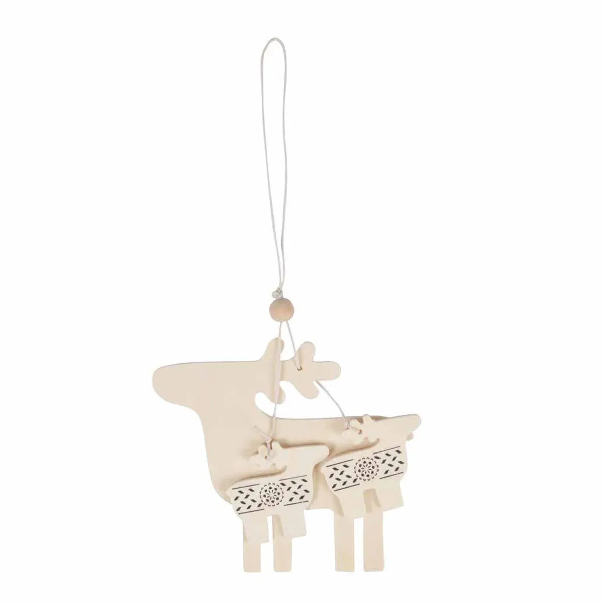 Paris prix déco Noël renne à suspendre - Beige