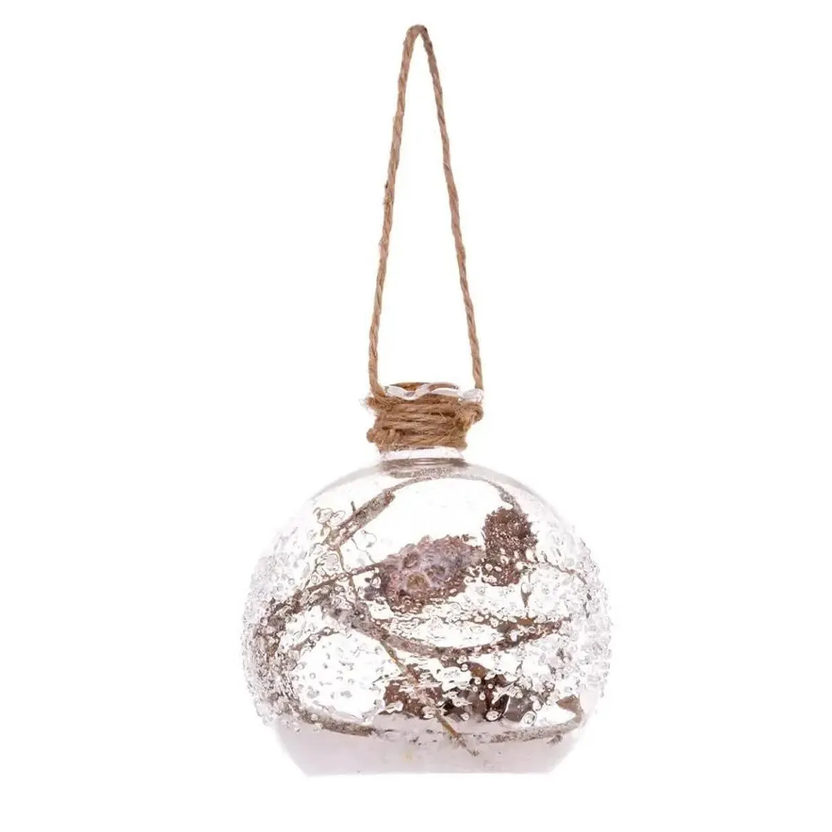Atmosphera Boule de Noël en verre - Marron