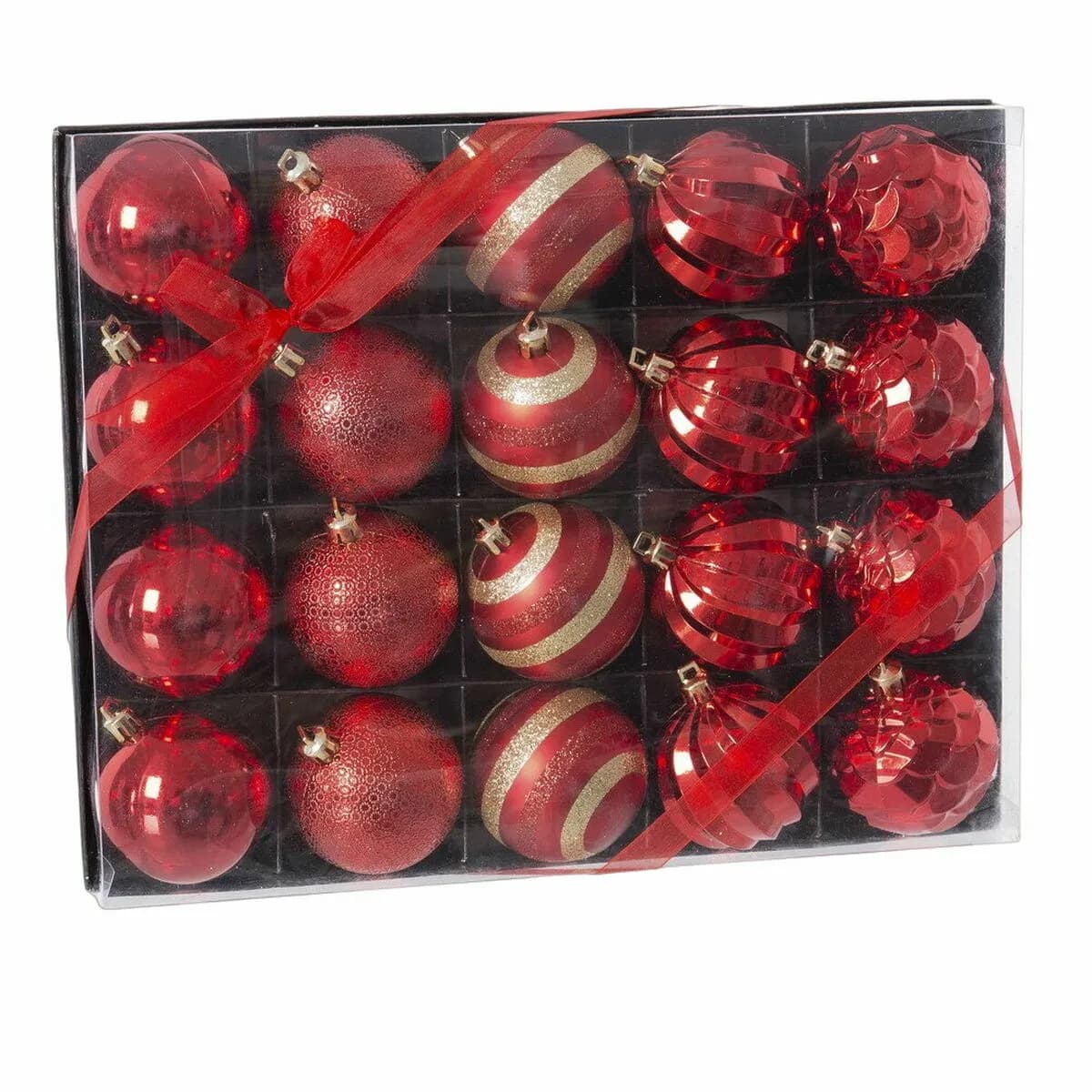 BigBuy Christmas Boules Rouges - Ø 6 cm