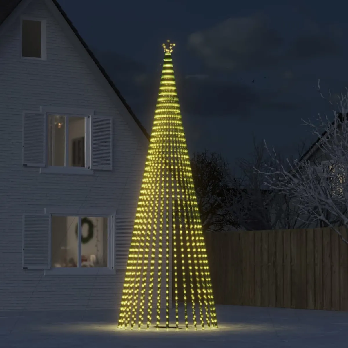 vidaXL Sapin de Noël LED 500 cm - 1544 LED blanc chaud