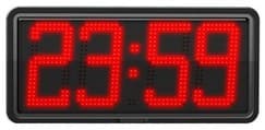 Horloge murale digitale affichage leds rouges heures et minutes taille : Antenne synchronisation